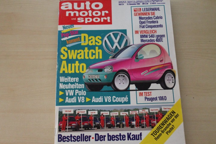 Deckblatt Auto Motor und Sport (24/1992)